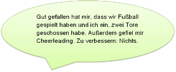 Kommentar einer Schülerin