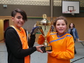 Die beiden Torhüterinnen mit Pokal