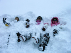 Im Schnee versinken